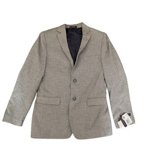Tommy Hilfiger Kids Boys Blazer Jacket Tweed Herringbone Gray Size 18 NWT